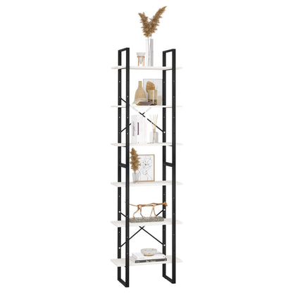 Scaffale Bianco 60x30x210 cm in Legno Massello di Pino | homemem39