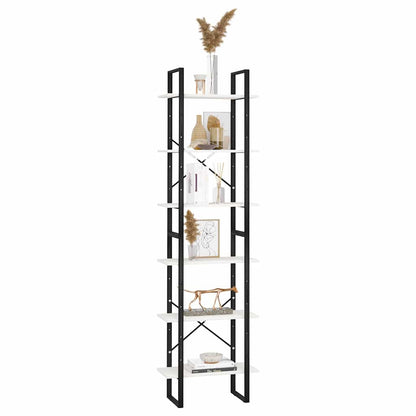 Scaffale Bianco 60x30x210 cm in Legno Massello di Pino