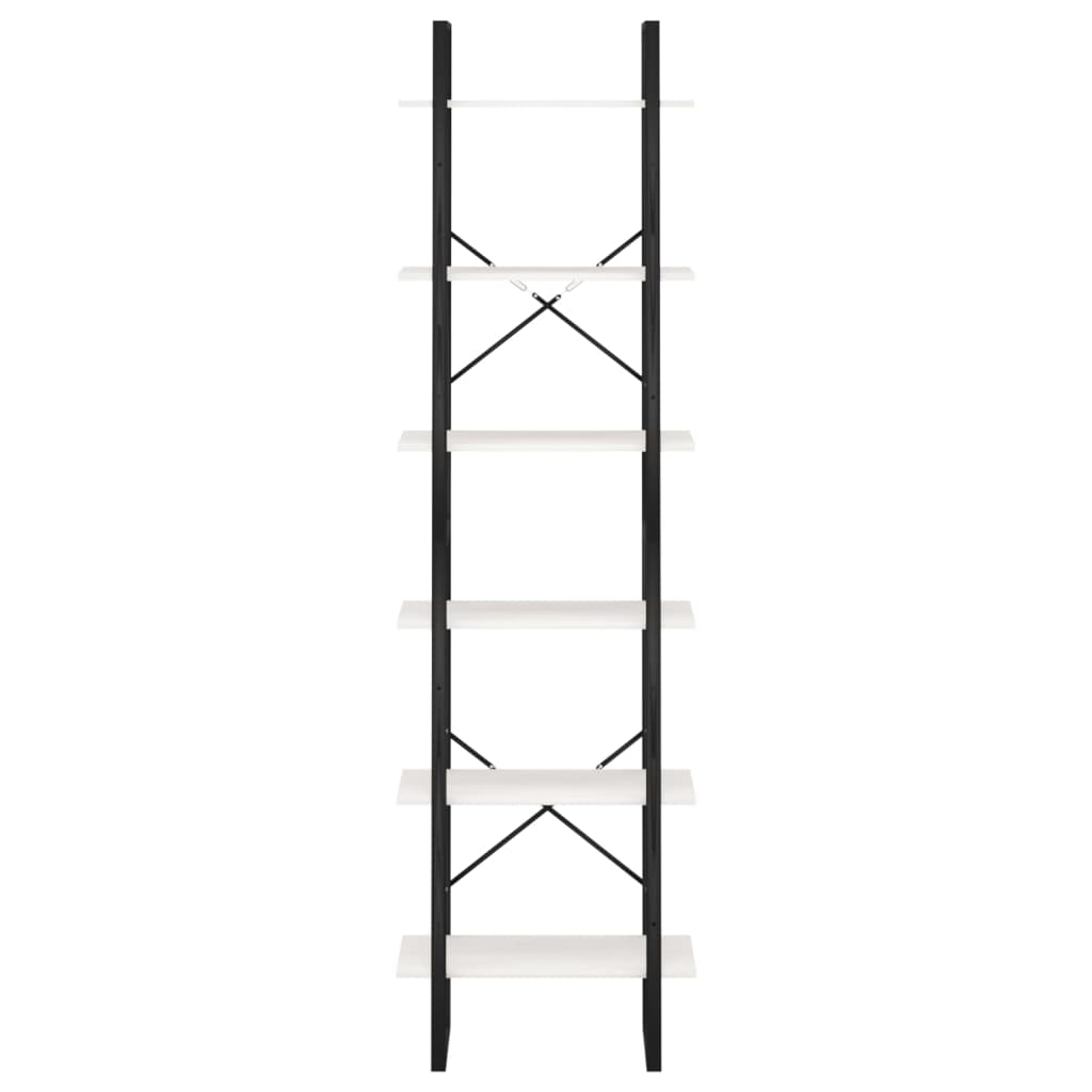 Scaffale Bianco 60x30x210 cm in Legno Massello di Pino | homemem39