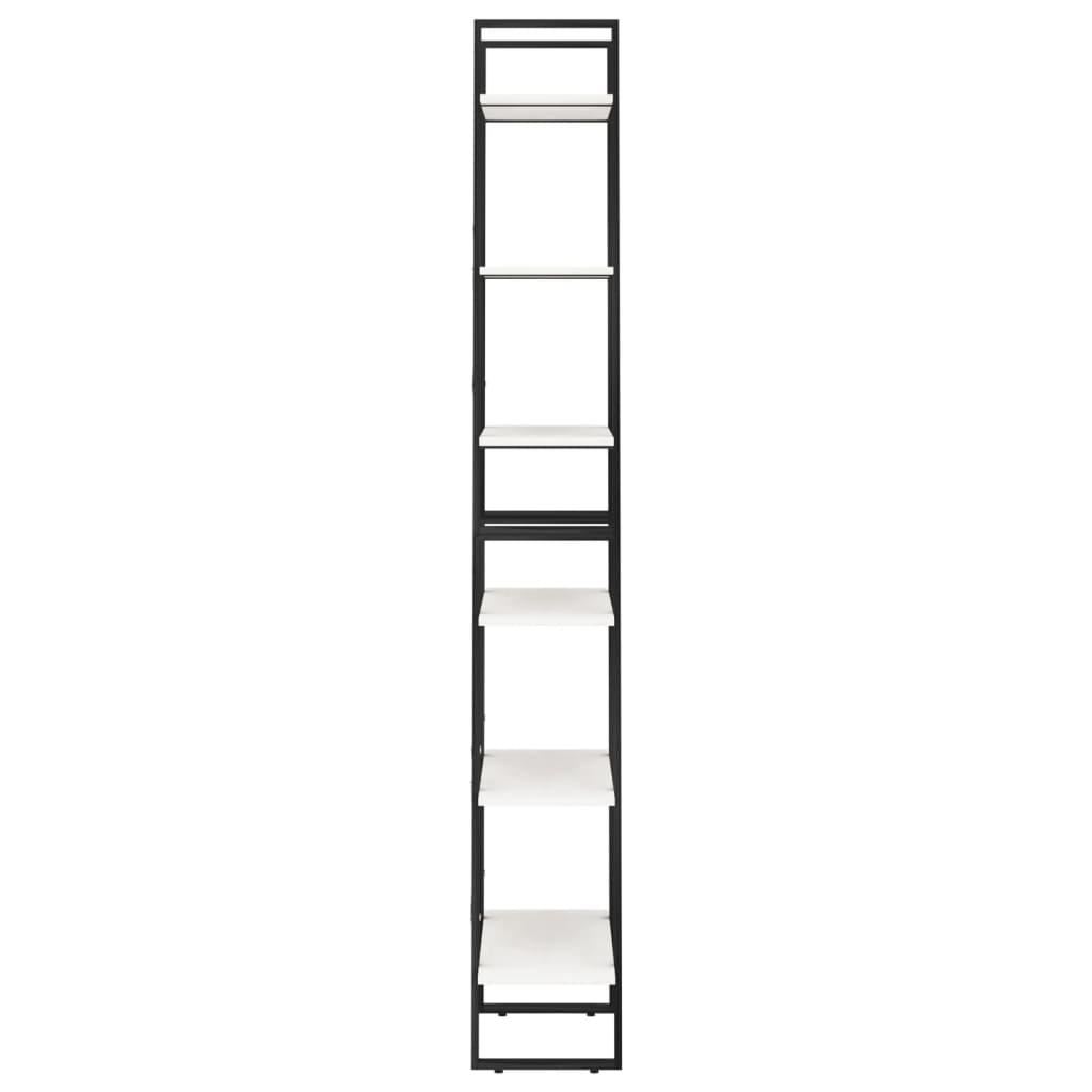 Scaffale Bianco 60x30x210 cm in Legno Massello di Pino | homemem39