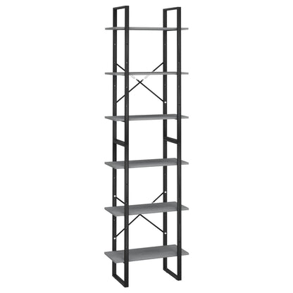Scaffale Grigio 60x30x210 cm in Legno Massello di Pino | homemem39