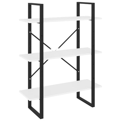 Libreria Bianca 80x30x105 cm in Legno Multistrato | homemem39