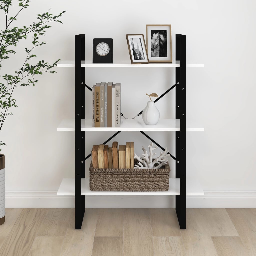 Libreria Bianca 80x30x105 cm in Legno Multistrato | homemem39