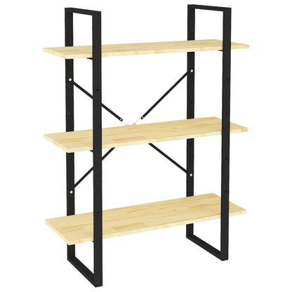 Libreria a 3 Ripiani 80x30x105 cm in Legno Massello di Pino | homemem39