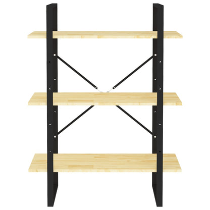 Libreria a 3 Ripiani 80x30x105 cm in Legno Massello di Pino | homemem39