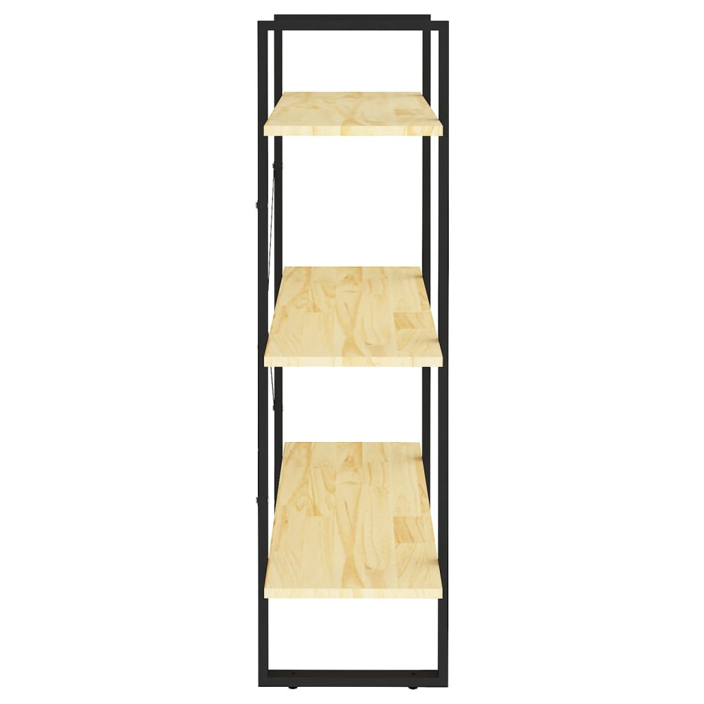 Libreria a 3 Ripiani 80x30x105 cm in Legno Massello di Pino | homemem39