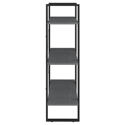 Libreria a 3 Ripiani Grigia 80x30x105 cm in Massello di Pino | homemem39