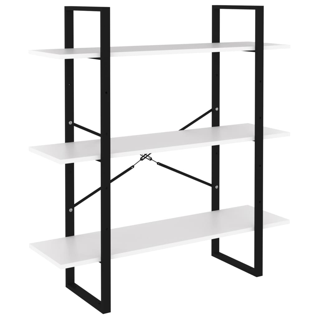 Libreria Bianca 100x30x105 cm in Legno Multistrato | homemem39