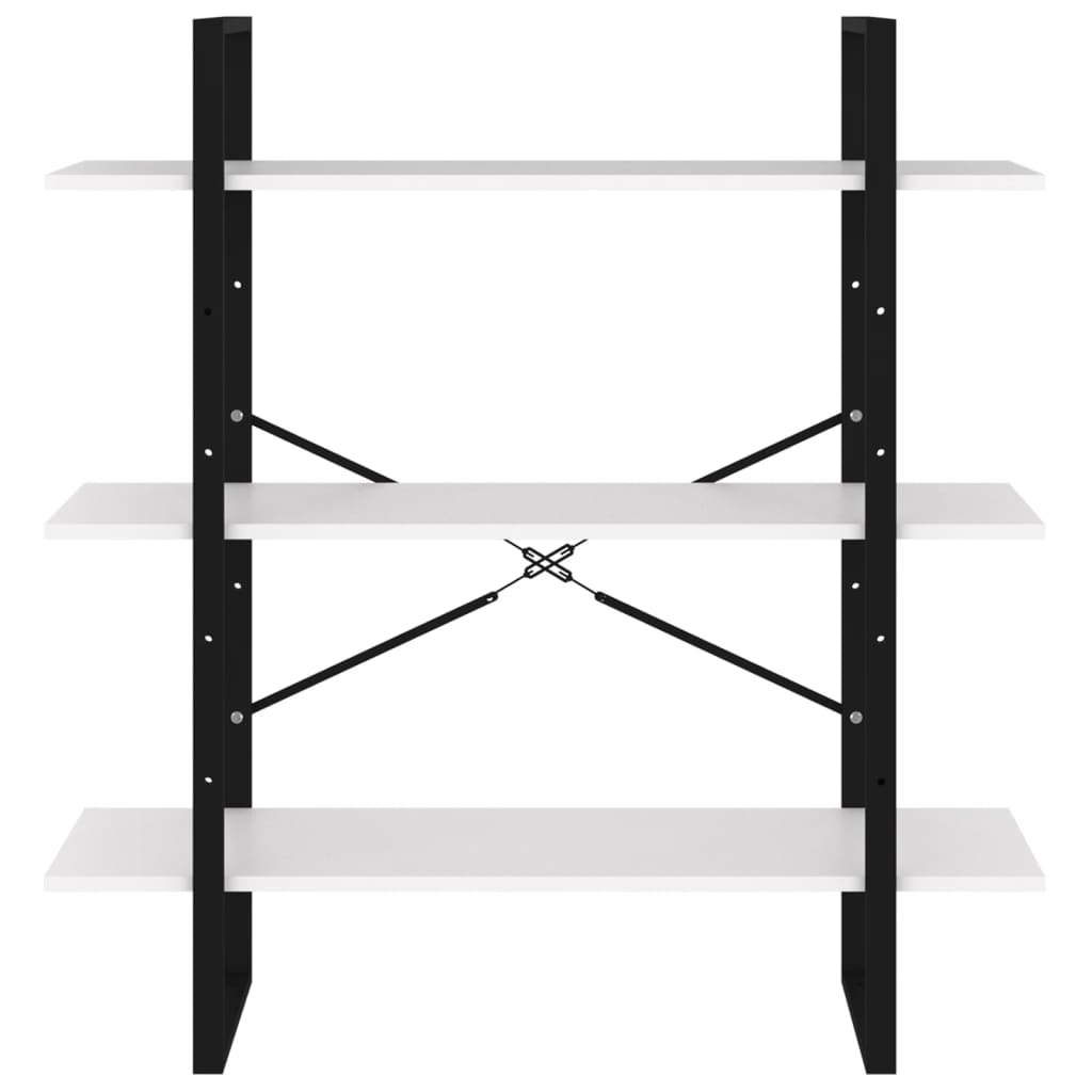 Libreria Bianca 100x30x105 cm in Legno Multistrato | homemem39