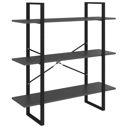 Libreria Grigia 100x30x105 cm in Legno Multistrato | homemem39