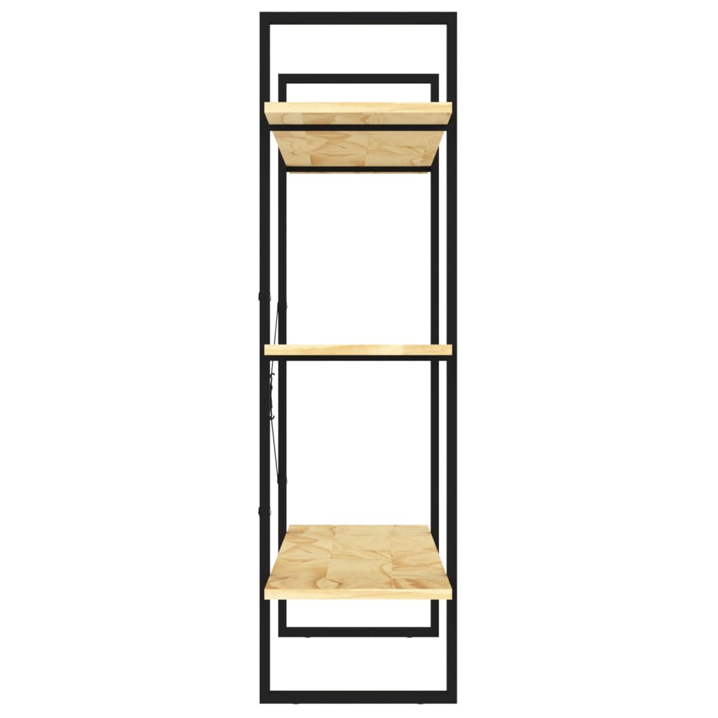 Libreria a 3 Ripiani 100x30x105 cm in Legno Massello di Pino | homemem39