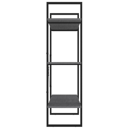 Libreria a 3 Ripiani Grigia 100x30x105 cm in Massello di Pino | homemem39