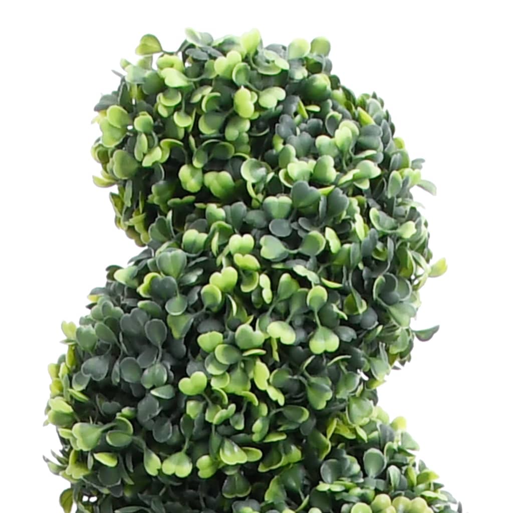 Pianta di Bosso Artificiale a Spirale con Vaso Verde 117 cm | homemem39