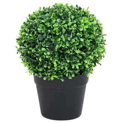 Piante di Bosso Artificiale 2 pz a Sfera con Vaso Verde 32 cm | homemem39