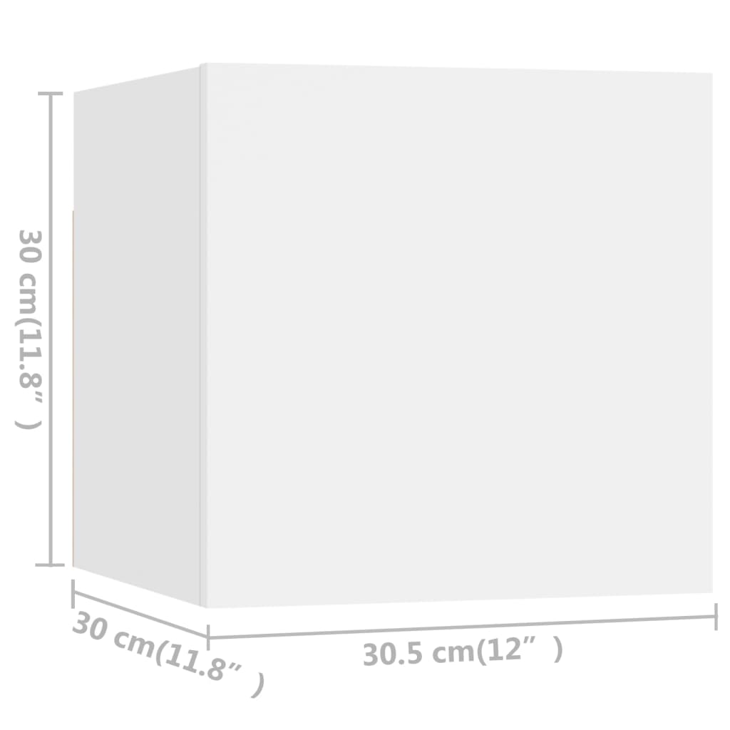 Set Mobili Porta TV 8 pz Bianco in Legno Multistrato