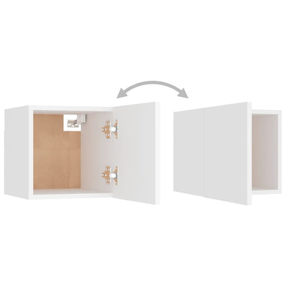 Set Mobili Porta TV 8 pz Bianco in Legno Multistrato