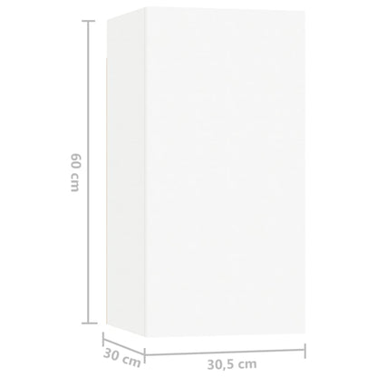 Set di Mobili Porta TV 5 pz Bianco in Legno Multistrato