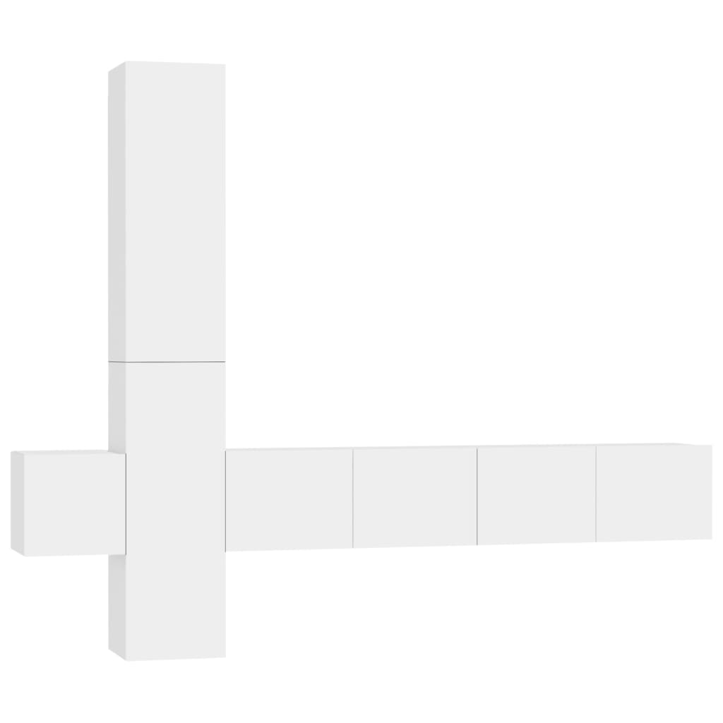 Set di Mobili Porta TV 5 pz Bianco in Legno Multistrato - homemem39