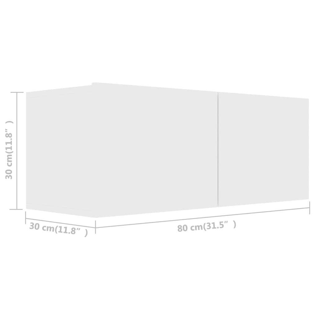 Set Mobili Porta TV 2 pz Bianco in Legno Multistrato - homemem39