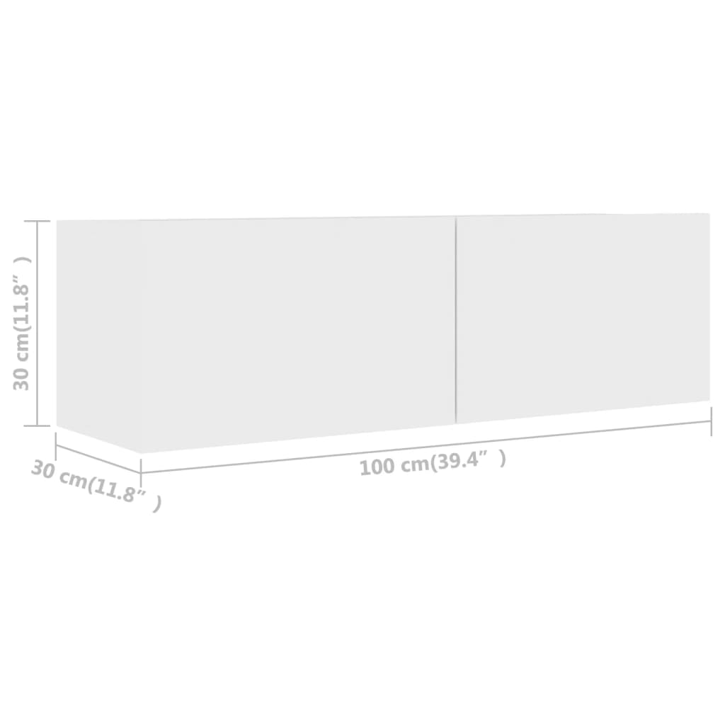 Set Mobili Porta TV 2 pz Bianco in Legno Multistrato - homemem39