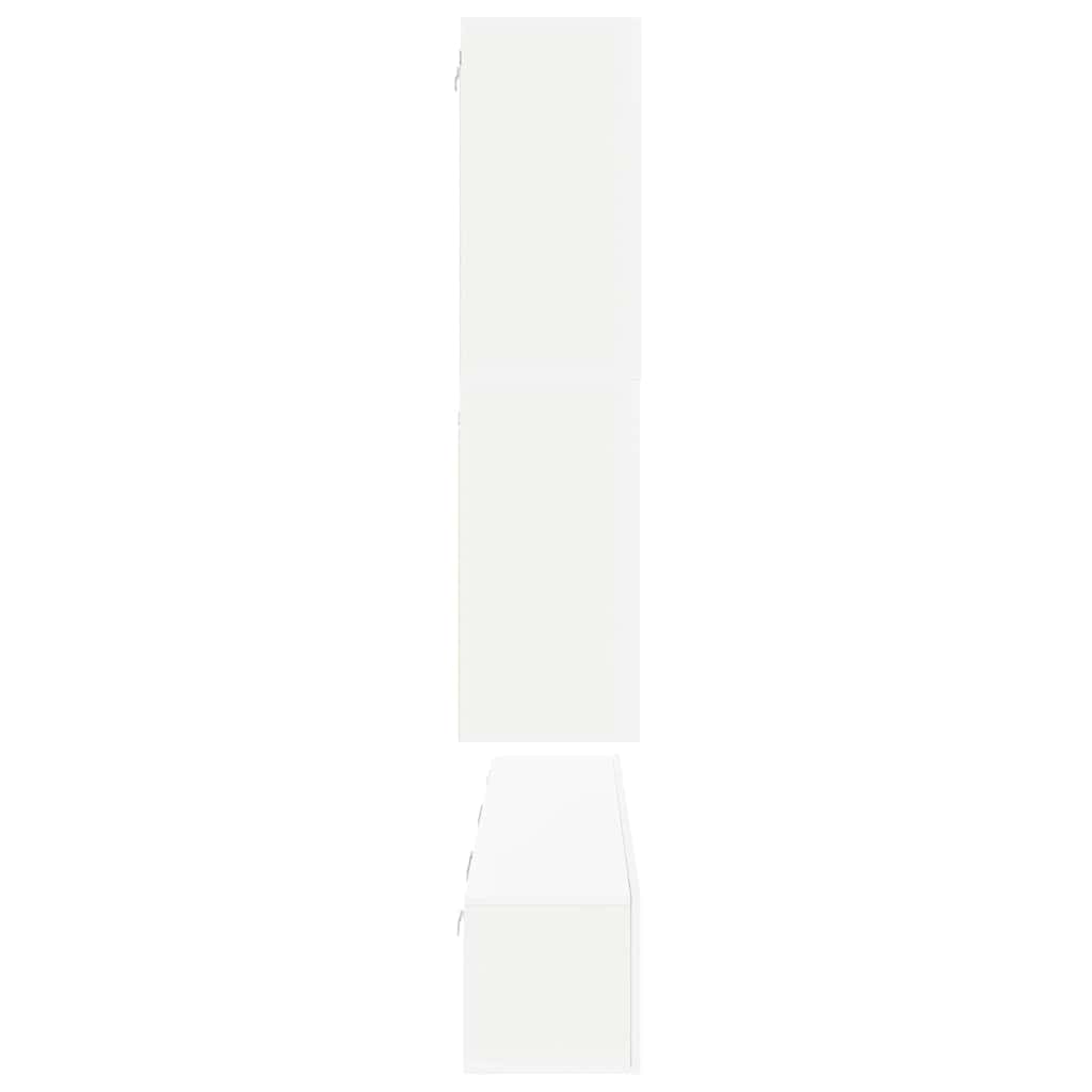 Set Mobili Porta TV 8 pz Bianco in Legno Multistrato