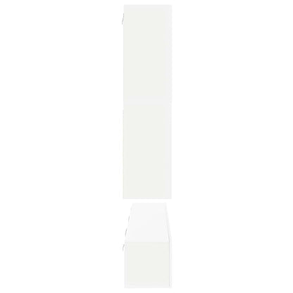 Set Mobili Porta TV 8 pz Bianco in Legno Multistrato