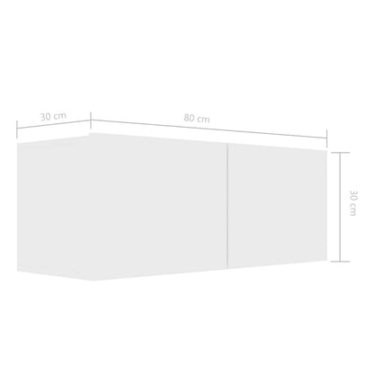 Set Mobili Porta TV 7 pz Bianco in Legno Multistrato