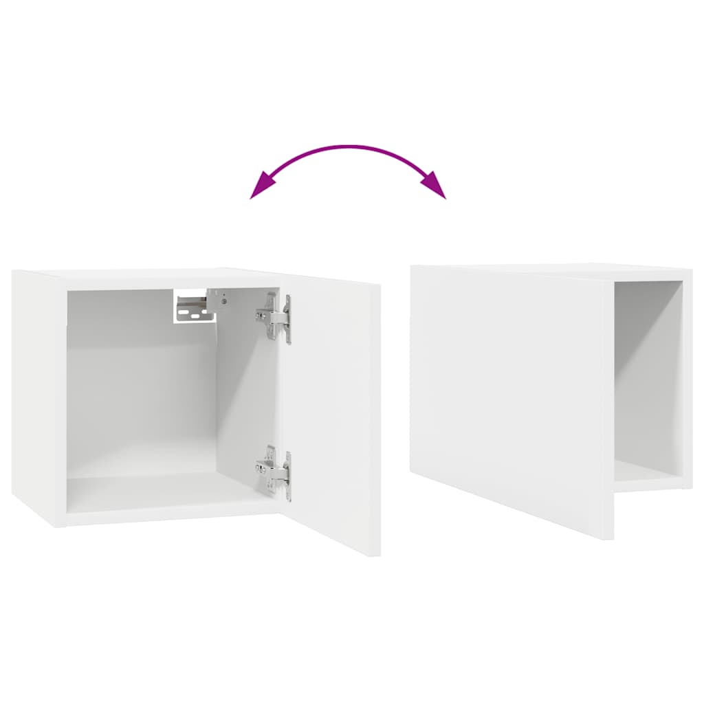 Set Mobili Porta TV 8 pz Bianco in Legno Multistrato | homemem39