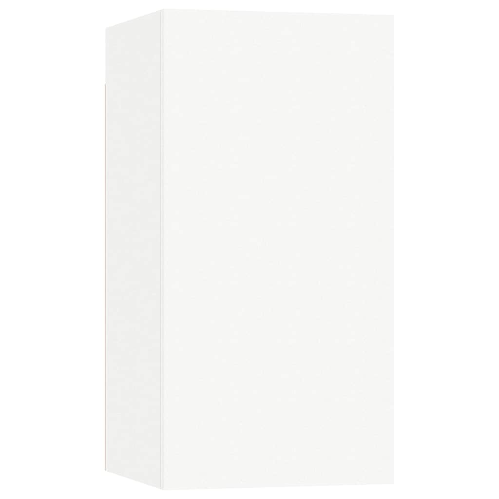 Set Mobili Porta TV 7 pz Bianco in Legno Multistrato
