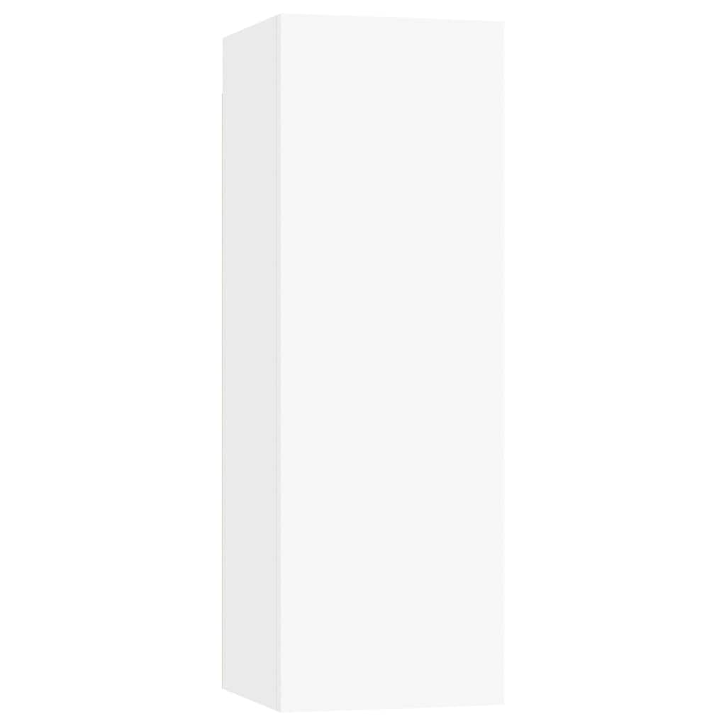 Set Mobili Porta TV 10 pz Bianco in Legno Multistrato