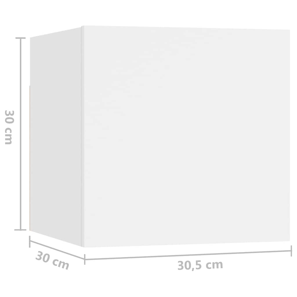 Set Mobili Porta TV 10 pz Bianco in Legno Multistrato