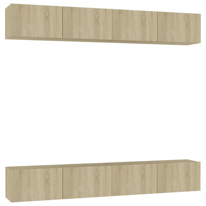 Mobili Porta TV 4pz Rovere Sonoma 100x30x30cm Legno Multistrato - homemem39