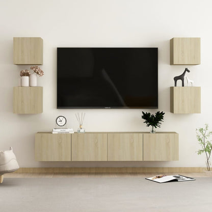 Set di Mobili TV 6 pz Rovere Sonoma in Legno Multistrato - homemem39