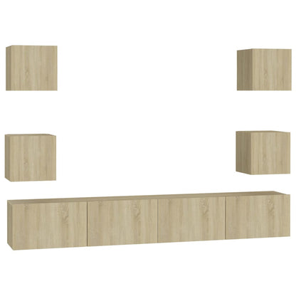 Set di Mobili TV 6 pz Rovere Sonoma in Legno Multistrato - homemem39