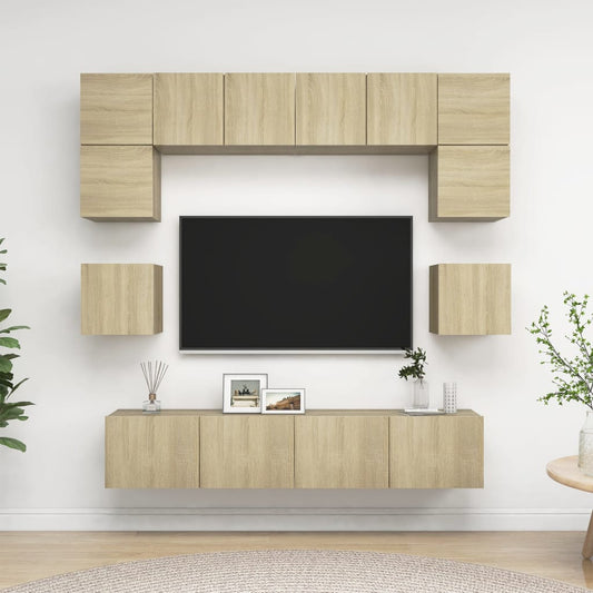 Set di Mobili TV 8 pz Rovere Sonoma in Legno Multistrato - homemem39
