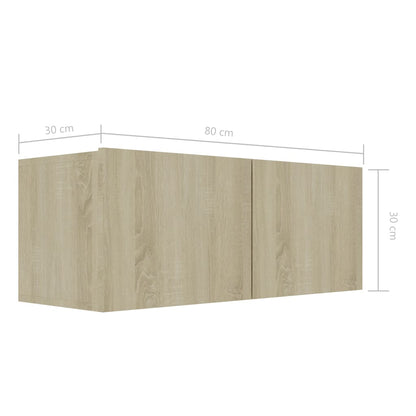 Set di Mobili TV 8 pz Rovere Sonoma in Legno Multistrato