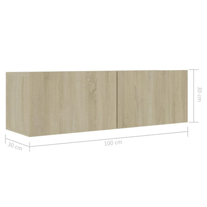 Set di Mobili TV 8 pz Rovere Sonoma in Legno Multistrato