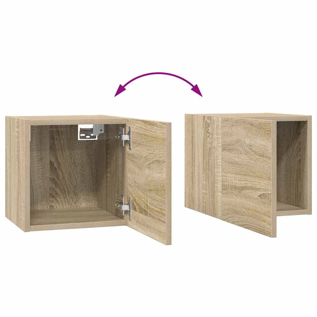 Set di Mobili Porta TV 10 pz Rovere Sonoma in Legno Multistrato