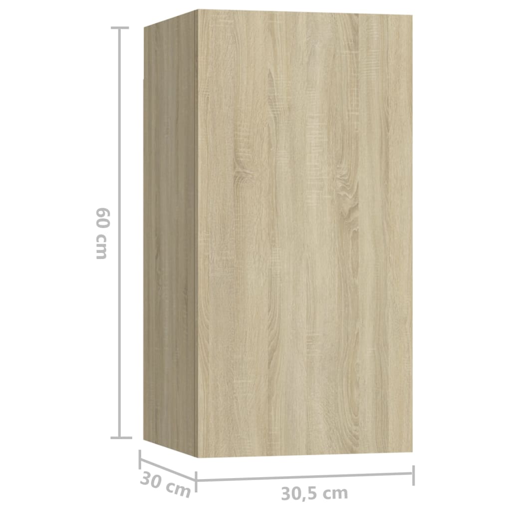 Set di Mobili TV 10 pz Rovere Sonoma in Legno Multistrato