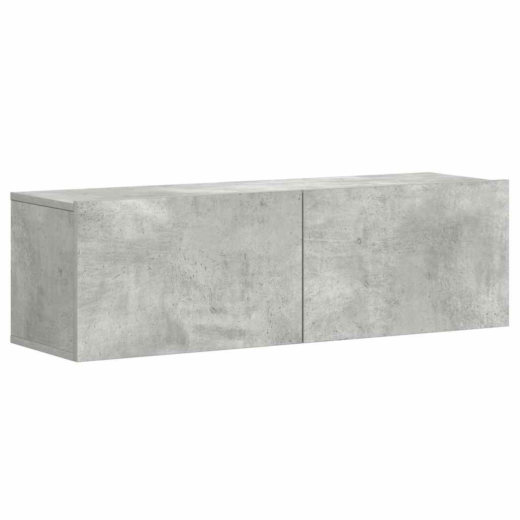 Set di Mobili Porta TV 3 pz Grigio Cemento in Legno Multistrato