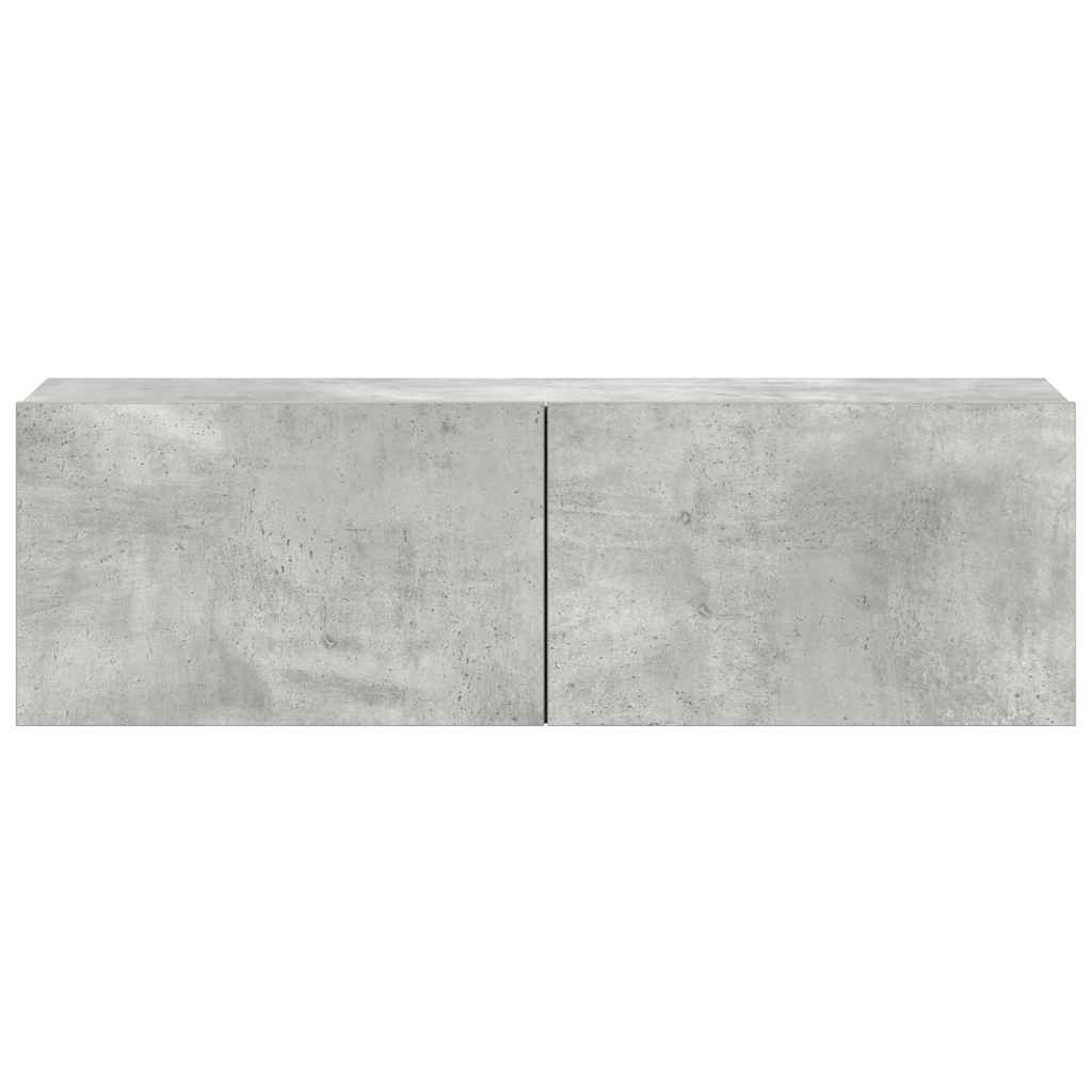 Set di Mobili Porta TV 3 pz Grigio Cemento in Legno Multistrato