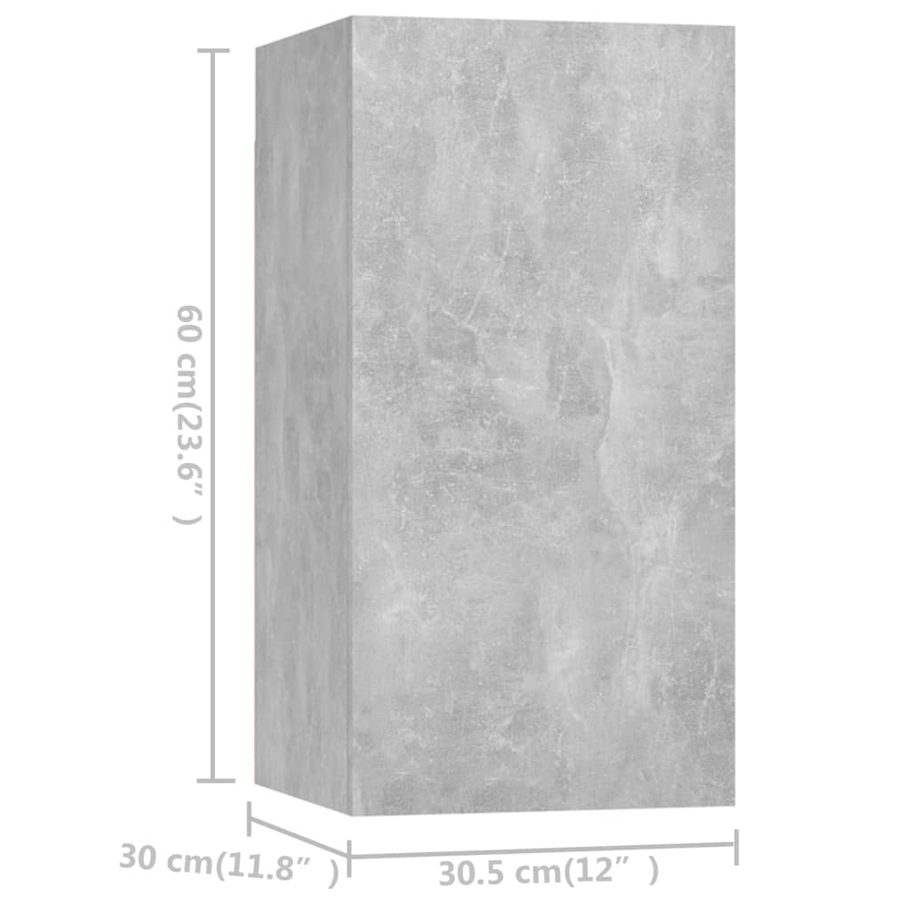 Set di Mobili Porta TV 4 pz Grigio Cemento in Legno Multistrato - homemem39