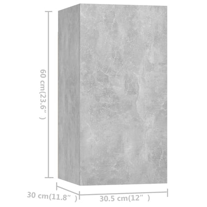 Set di Mobili Porta TV 4 pz Grigio Cemento in Legno Multistrato - homemem39