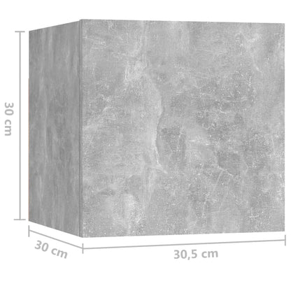 Set di Mobili Porta TV 8 pz Grigio Cemento in Legno Multistrato - homemem39