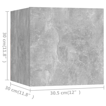 Set di Mobili Porta TV 6 pz Grigio Cemento in Legno Multistrato