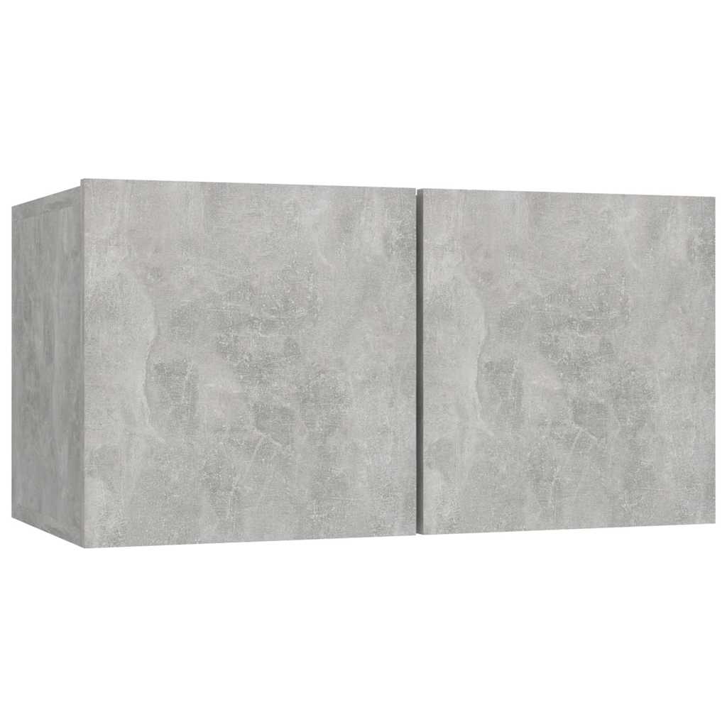 Set di Mobili Porta TV 6 pz Grigio Cemento in Legno Multistrato