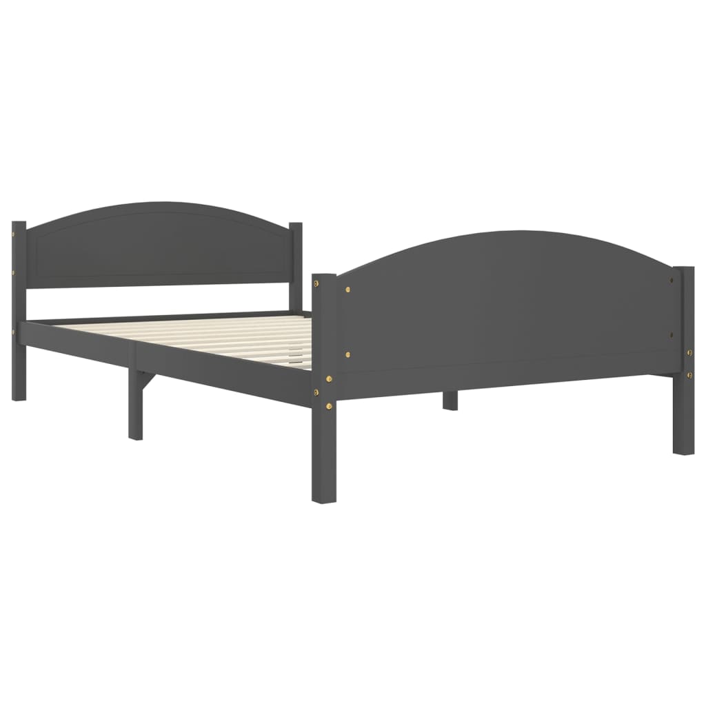 Giroletto senza Materasso Grigio Scuro 120x200 cm Legno Pino | homemem39