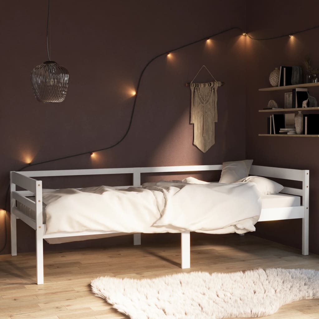 Dormeuse Estraibile senza Materasso Bianca Legno Pino 90x200 cm | homemem39