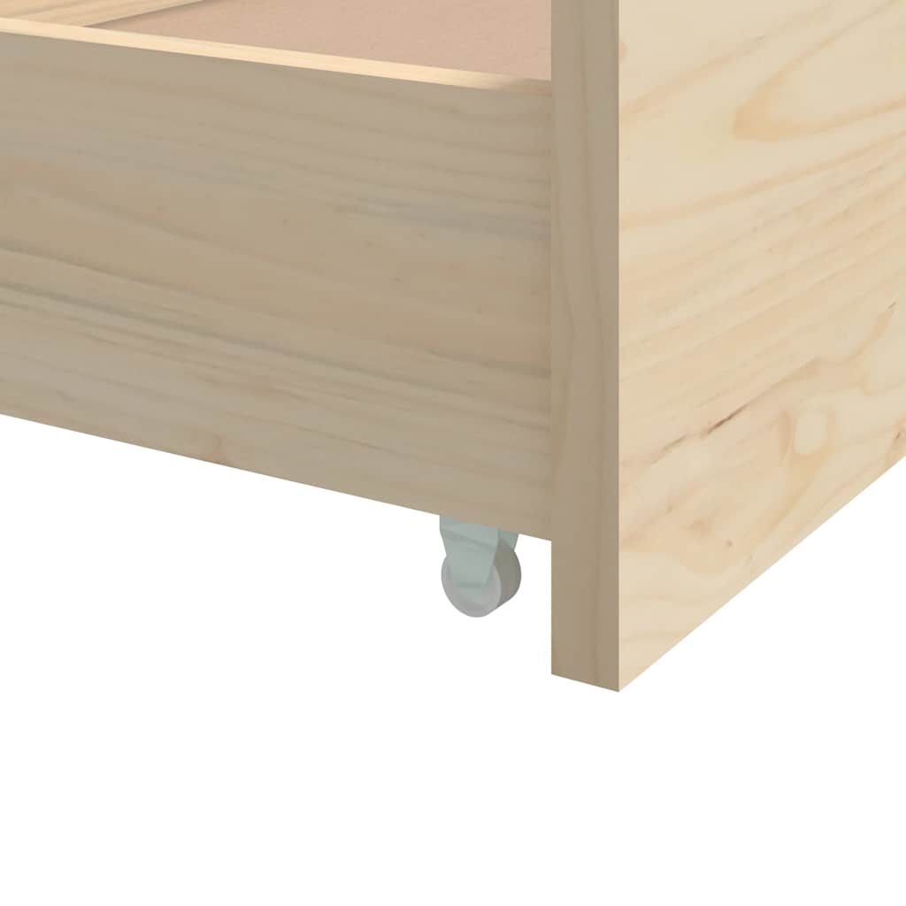 Giroletto con Cassetti in Legno Massello di Pino 90x200 cm | homemem39
