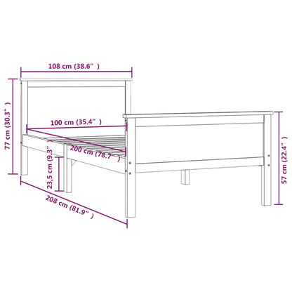 Giroletto Marrone Ambra in Legno Massello di Pino 100x200 cm | homemem39